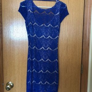 Blue lace dress